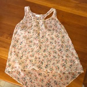 Flowery sheer tank